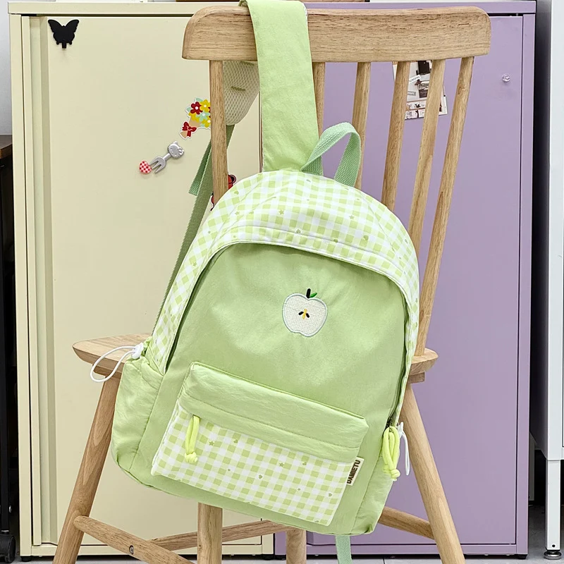 Verspielt Karomuster Rucksack Karnz