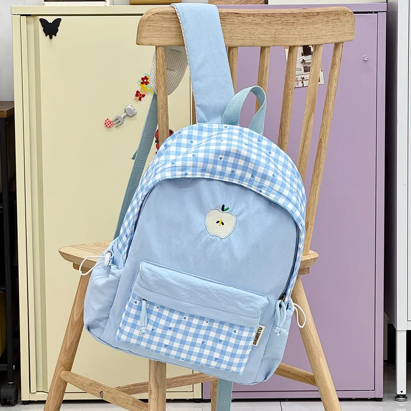 Verspielt Karomuster Rucksack Karnz
