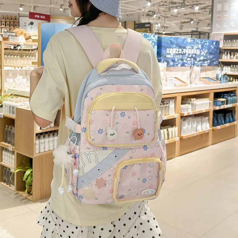 Verspielt Bestickter Stern-Themen Rucksack Karnz