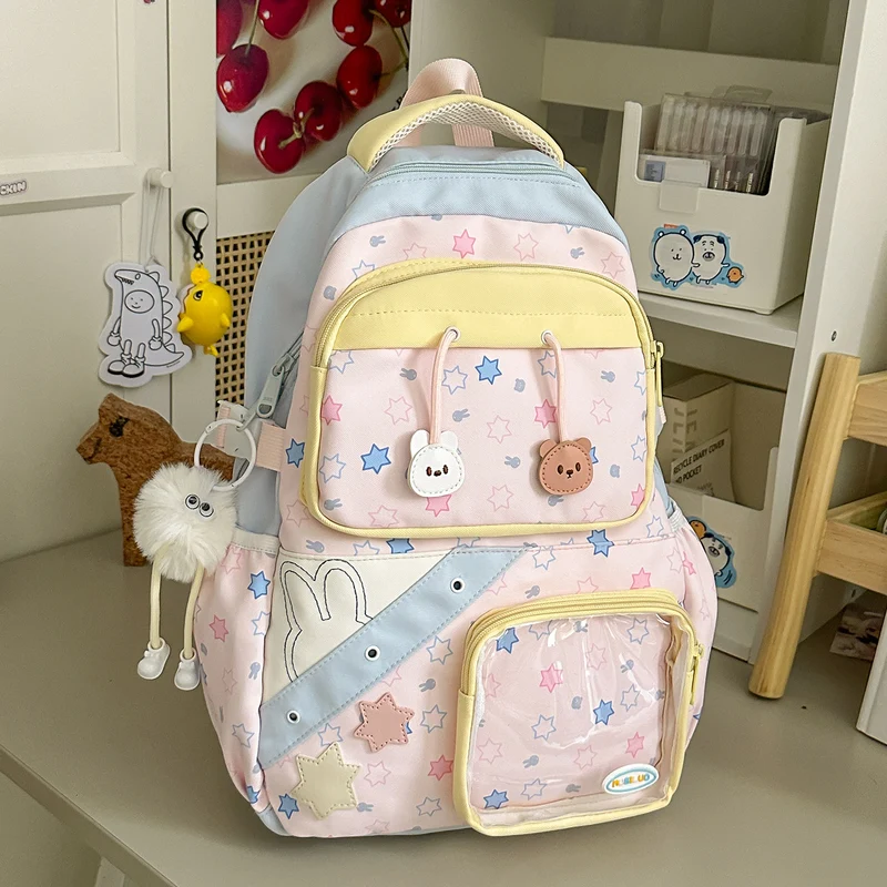 Verspielt Bestickter Stern-Themen Rucksack Karnz