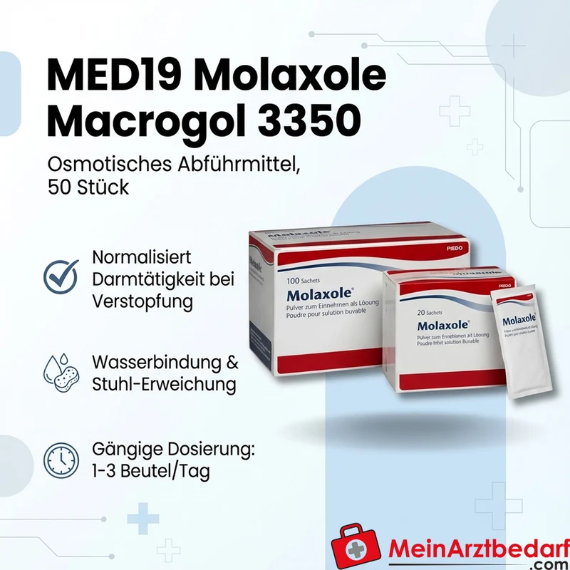 MED19 Molaxole Macrogol 3350 osmotisches Abführmittel 50 Beutel