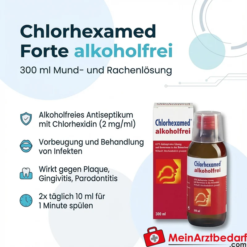 GSK-Gebro Chlorhexamed Forte alkoholfrei 2 mg/ml Mund- und Rachen-Lösung 300 ml