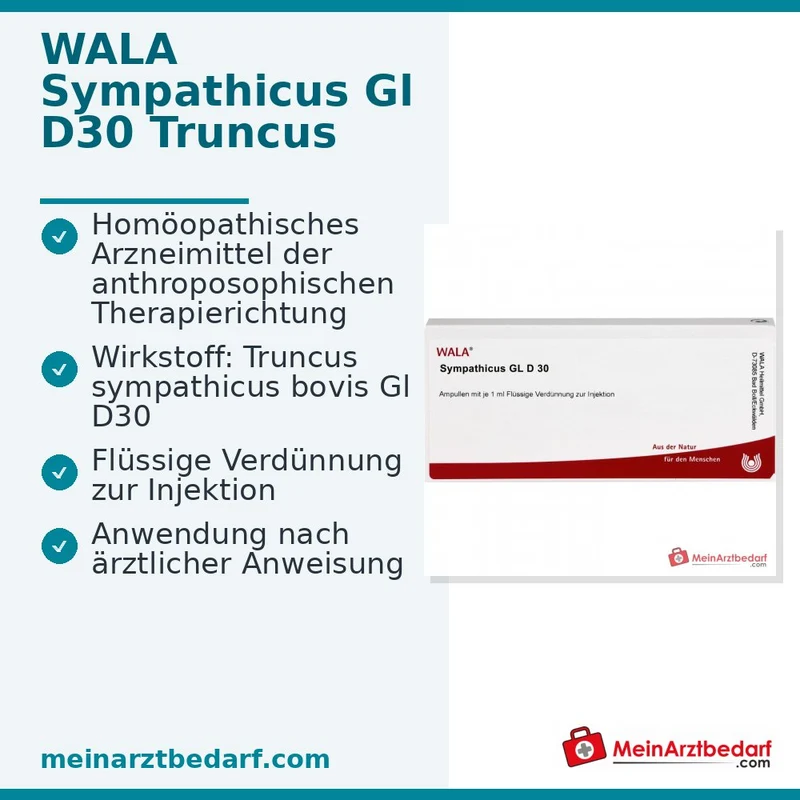 WALA Sympathicus Gl D30 Truncus sympathicus bovis Ampullen, 10 x 1 ml