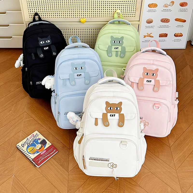 Verspielter katzenmotivierter Schulrucksack Karnz