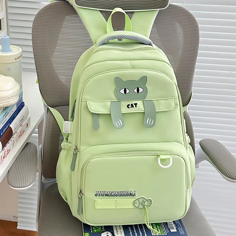 Verspielter katzenmotivierter Schulrucksack Karnz