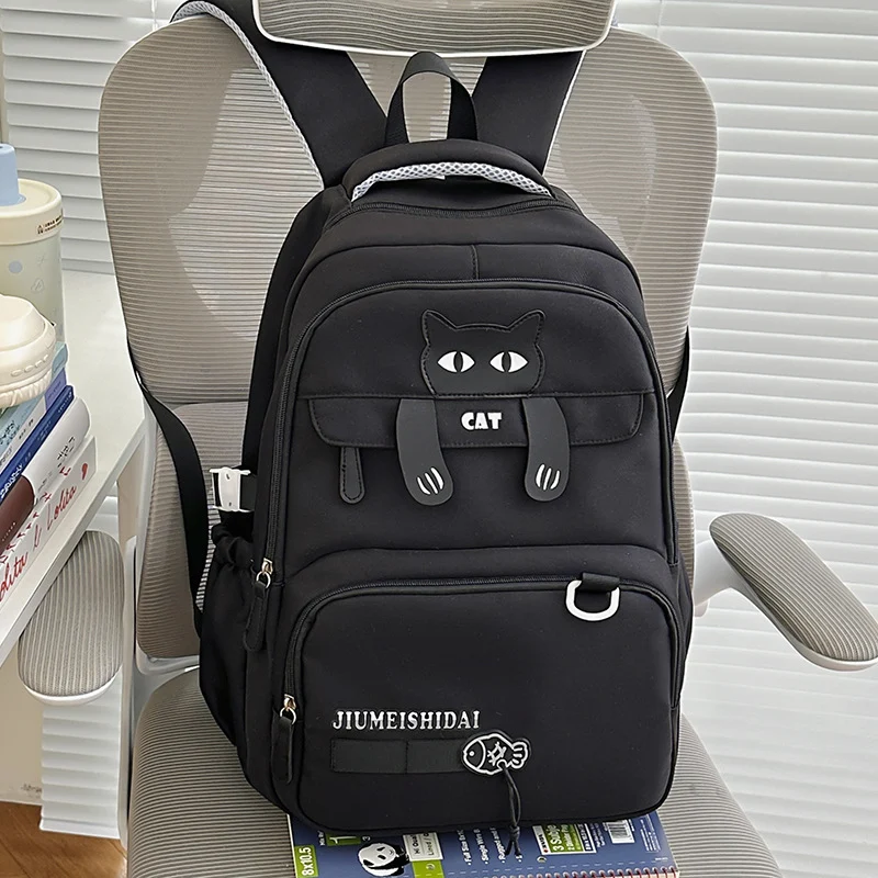 Verspielter katzenmotivierter Schulrucksack Karnz