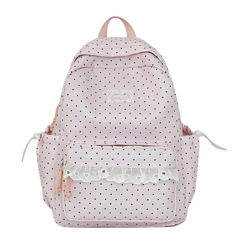 Verspielt gepunkteter Druck Rucksack Karnz