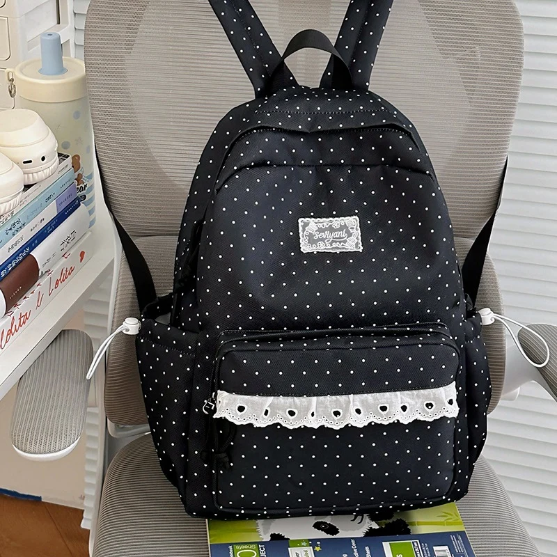 Verspielt gepunkteter Druck Rucksack Karnz
