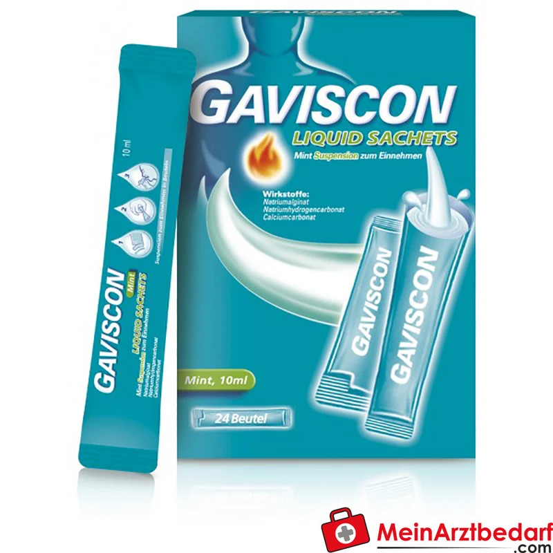 Gaviscon Liquid Mint Suspension 24 Stück Sodbrennen Reflux