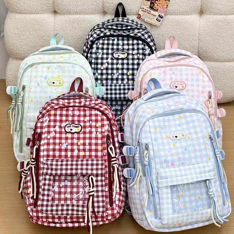 Verspielter Grafik-Muster-Schulrucksack Karnz