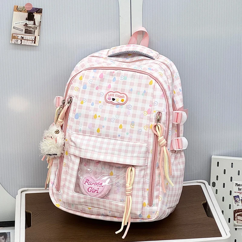 Verspielter Grafik-Muster-Schulrucksack Karnz