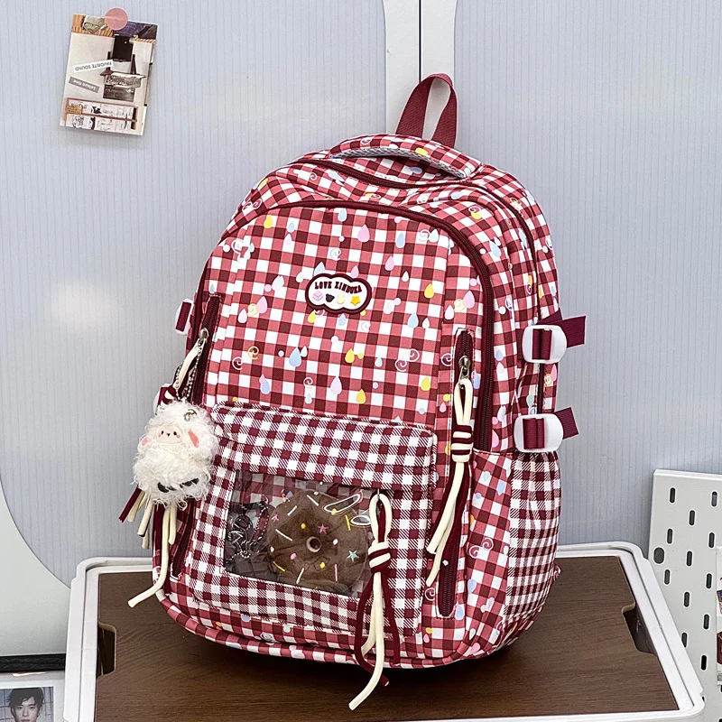 Verspielter Grafik-Muster-Schulrucksack Karnz