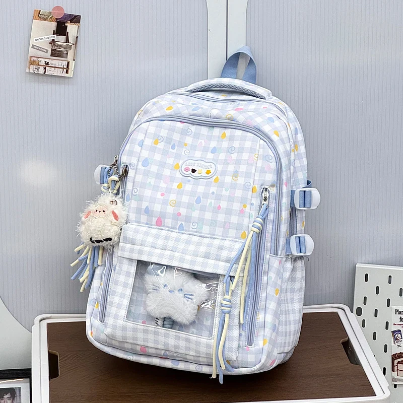 Verspielter Grafik-Muster-Schulrucksack Karnz