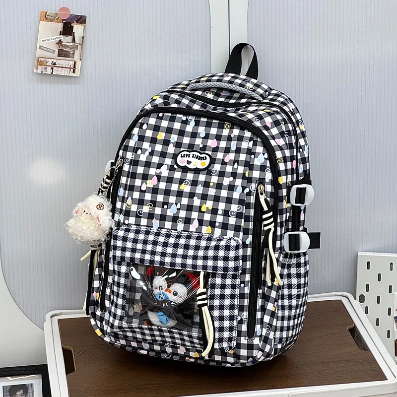 Verspielter Grafik-Muster-Schulrucksack Karnz