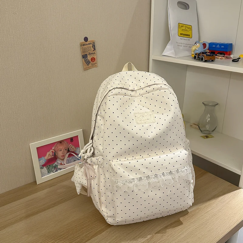 Niedlicher Polka Dot Freizeit-Rucksack Karnz