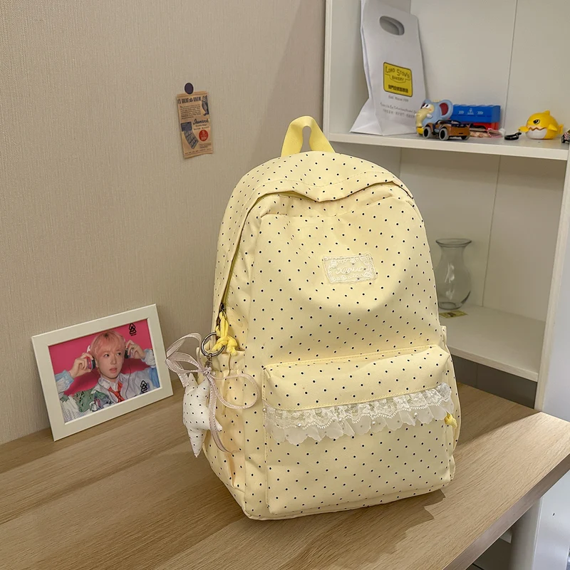 Niedlicher Polka Dot Freizeit-Rucksack Karnz