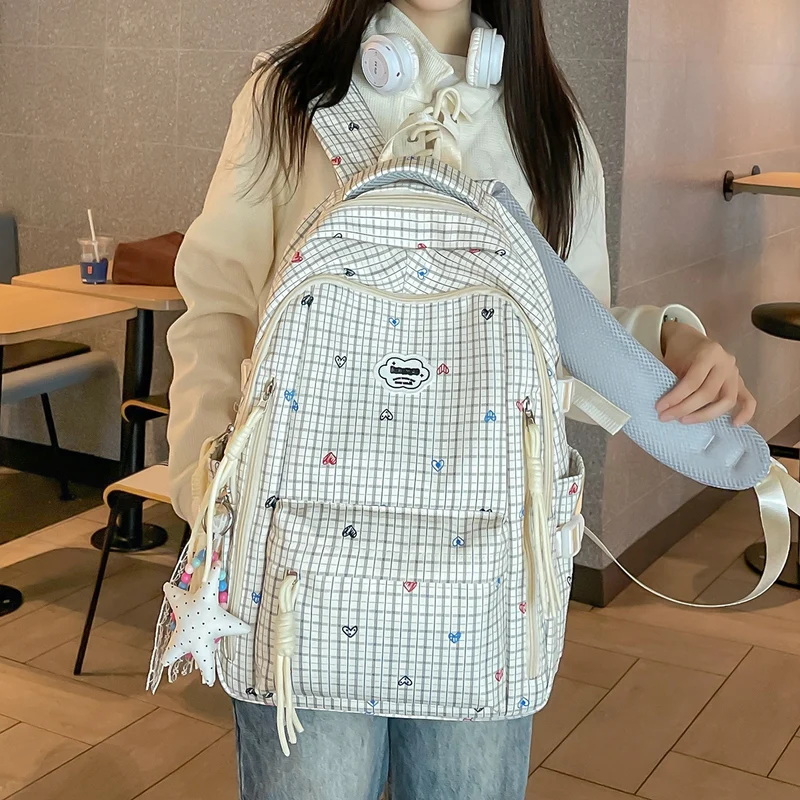 Süßer Multi-Taschen Druck Rucksack Karnz
