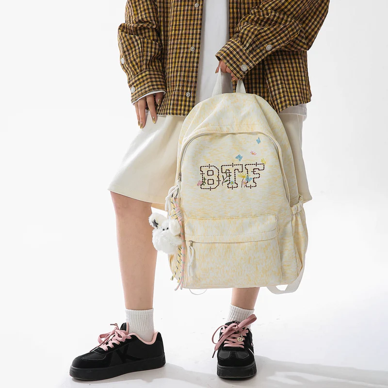 Bestickter Floral Freizeit Rucksack Karnz