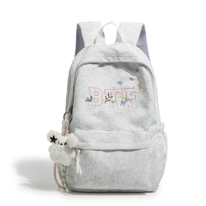 Bestickter Floral Freizeit Rucksack Karnz