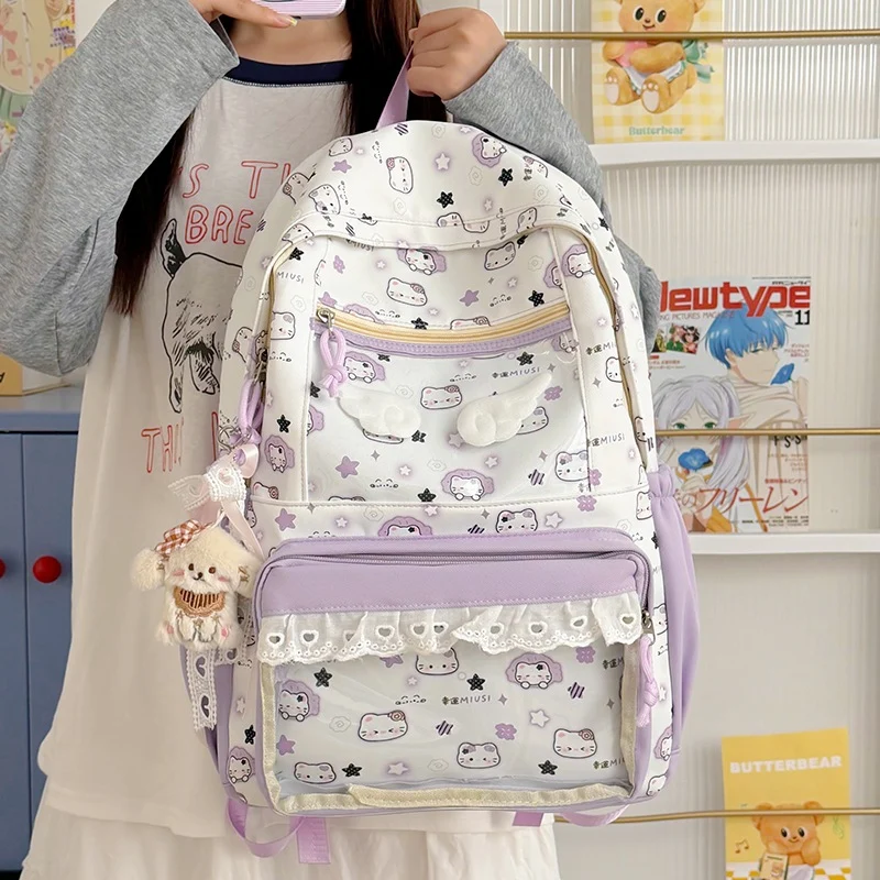 Süßer, illustrierter Charakter-Rucksack Karnz