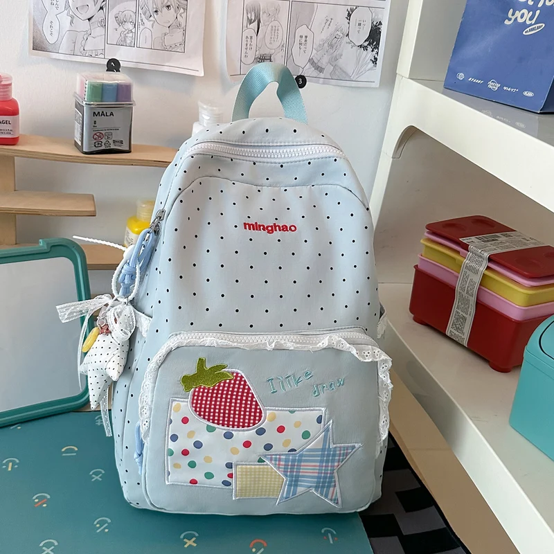 Dekorativer Pünktchen-Print Rucksack Karnz