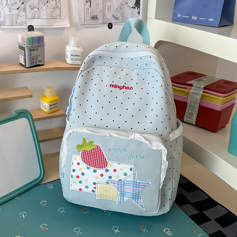 Dekorativer Pünktchen-Print Rucksack Karnz