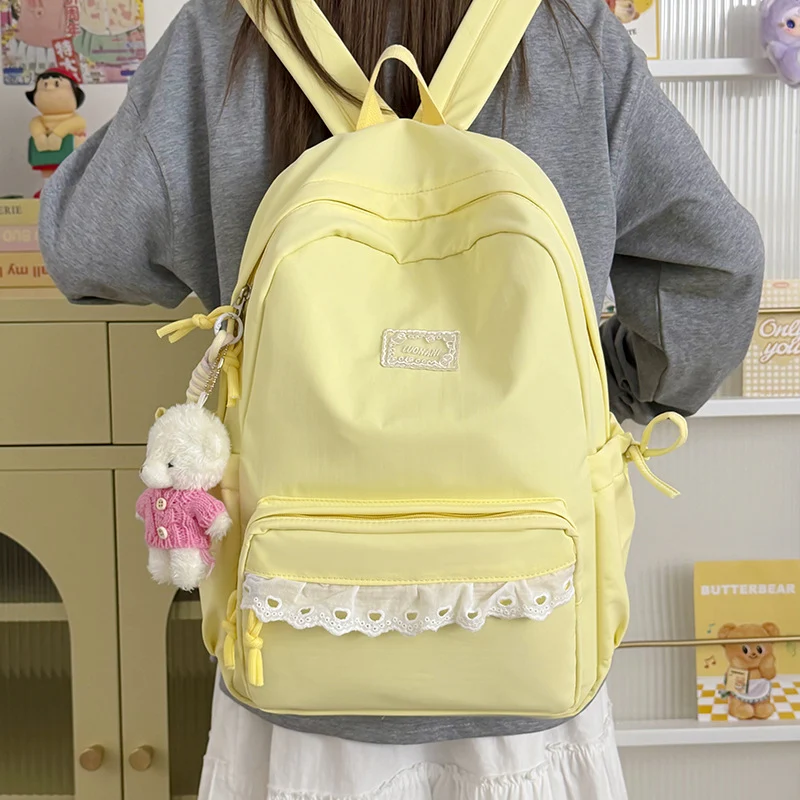 Dekorative Spitzenbesetzte Schulrucksack Karnz