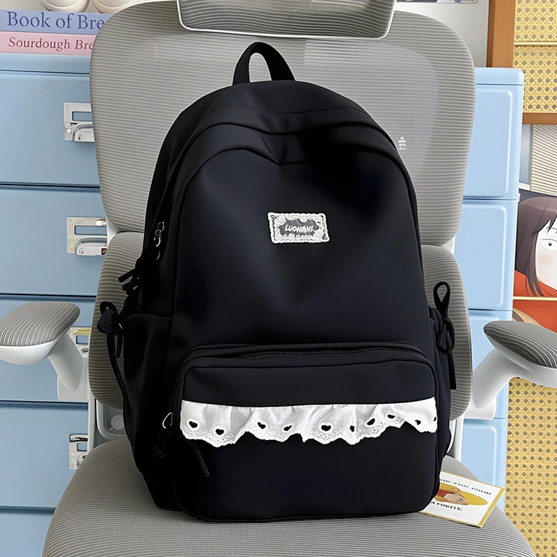 Dekorative Spitzenbesetzte Schulrucksack Karnz