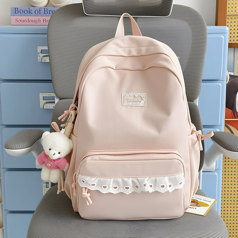 Dekorative Spitzenbesetzte Schulrucksack Karnz