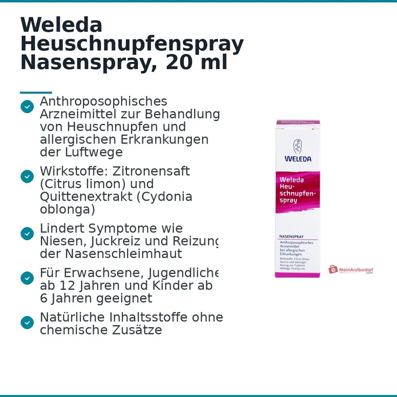Weleda Heuschnupfenspray Nasenspray, 20 ml