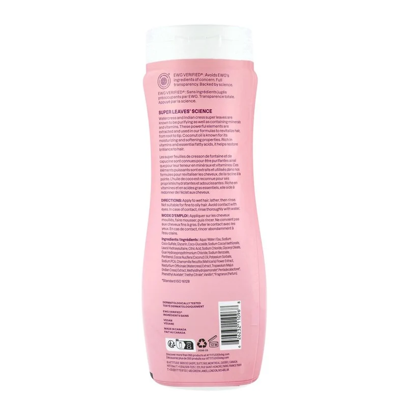 Attitude Super Leaves Shampoo Coconut Oil Curl Amplifying Type 2 Curls 473 ml