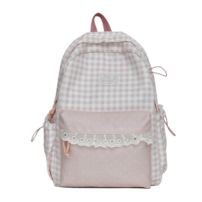 Niedlicher karierten Muster Rucksack Karnz
