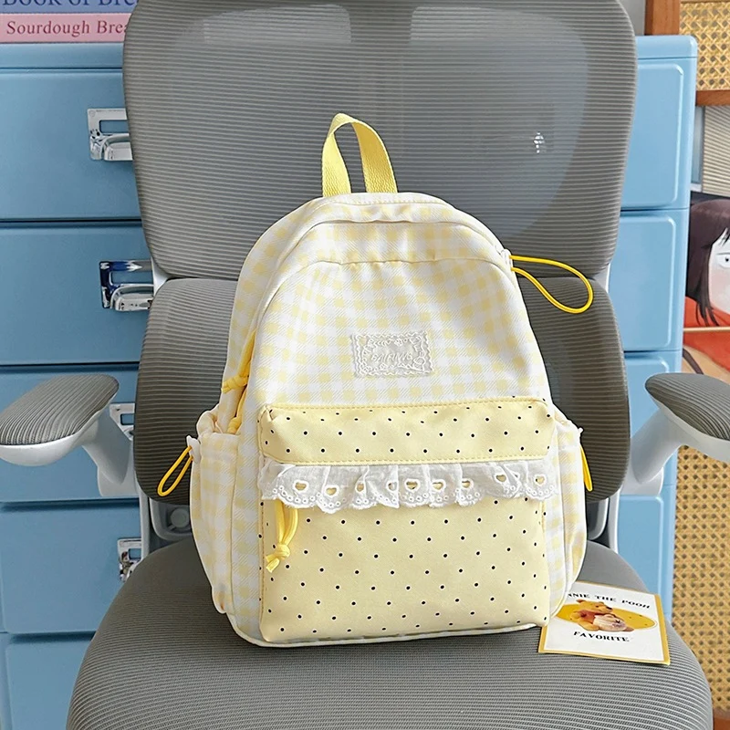 Niedlicher karierten Muster Rucksack Karnz