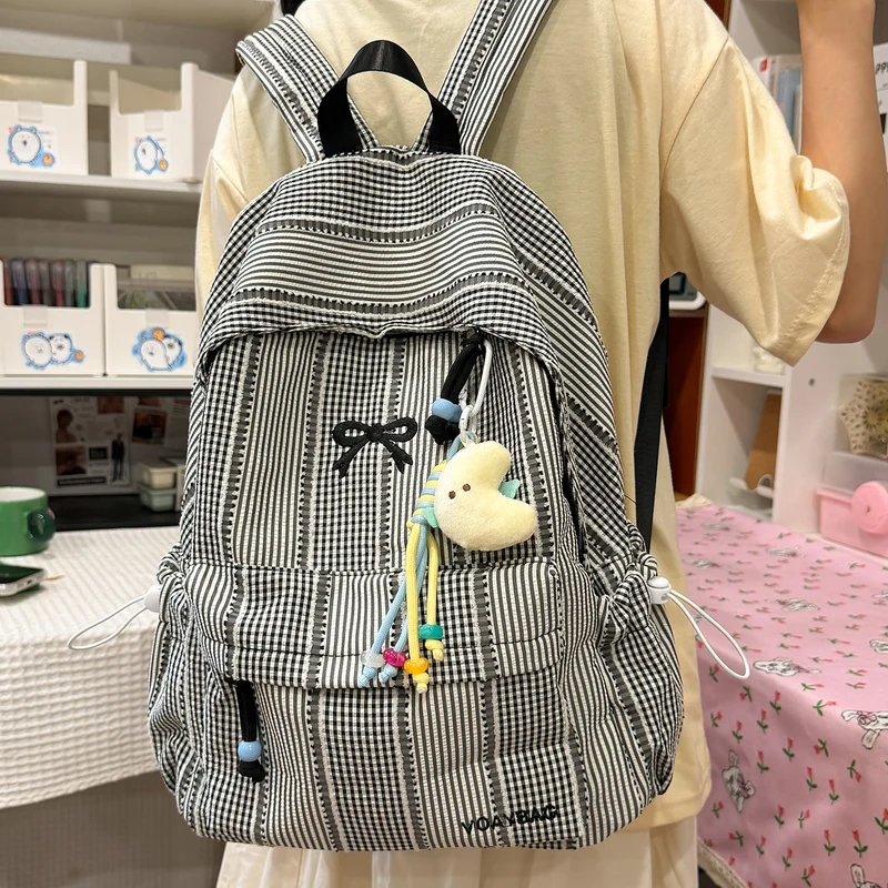 Süße karierte Schulrucksack Karnz