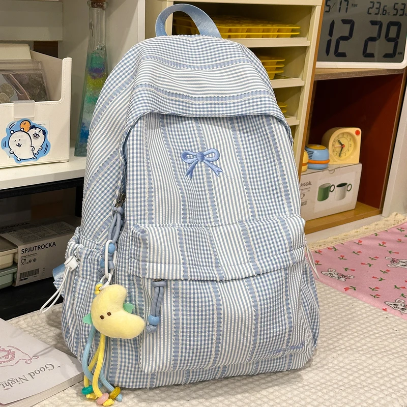 Süße karierte Schulrucksack Karnz
