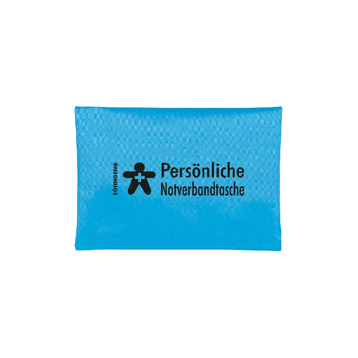 Persönliche Notverbandtasche blau | Packung (1 Stück)
