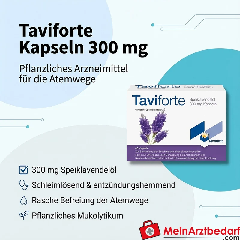 Montavit Taviforte Kapseln 300 mg 60 St. bei Bronchitis/Husten