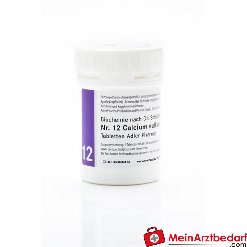 Adler Pharma Schüßler Salz Nr. 12 D6 Tabletten 100 g Calcium sulfuricum