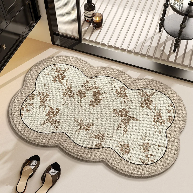 Blumenmuster Badezimmer Teppich