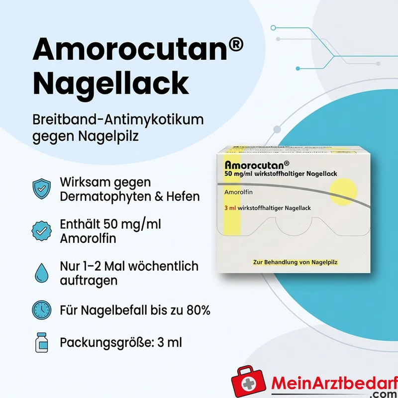 Dermapharm Amorocutan Nagellack 50 mg/5 ml, 3 ml, Antimykotikum bei Nagelpilz