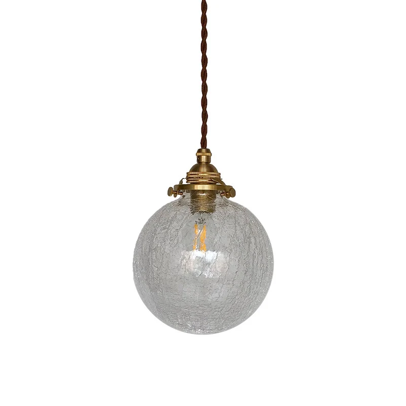 Vintage Glas Globus Pendelleuchte