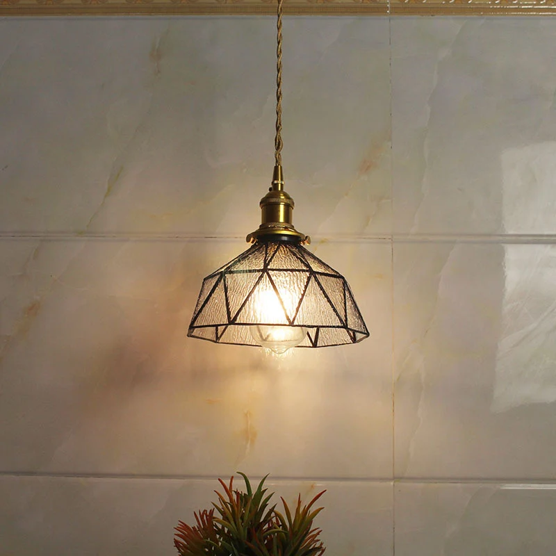 Vintage geometrische Pendelleuchte