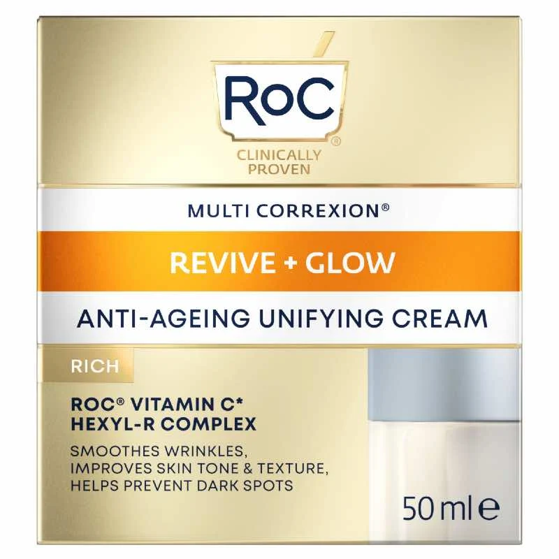 RoC Multi Correxion Revive + Glow Anti-Ageing Unifying Cream 50ml