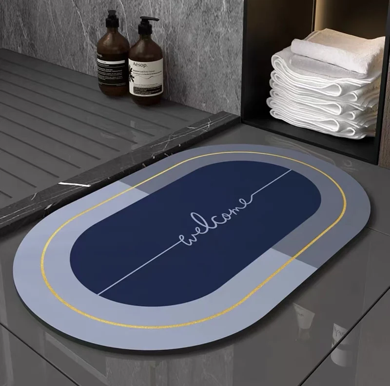 Elegante ovale Willkommensmatte