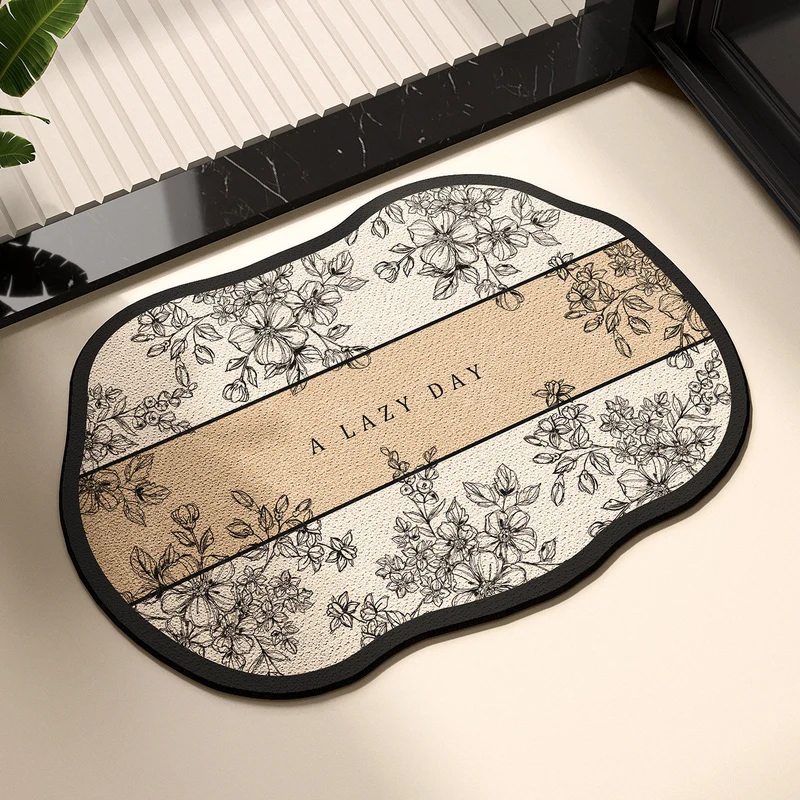 Elegante Blumendruck Küchenmatte