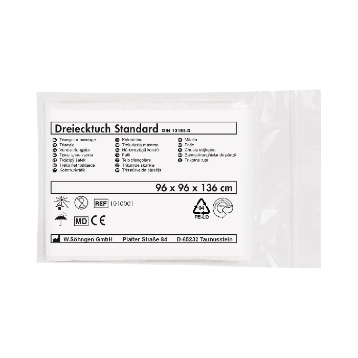Dreiecktuch Standard weiß | Packung (1 Stück)