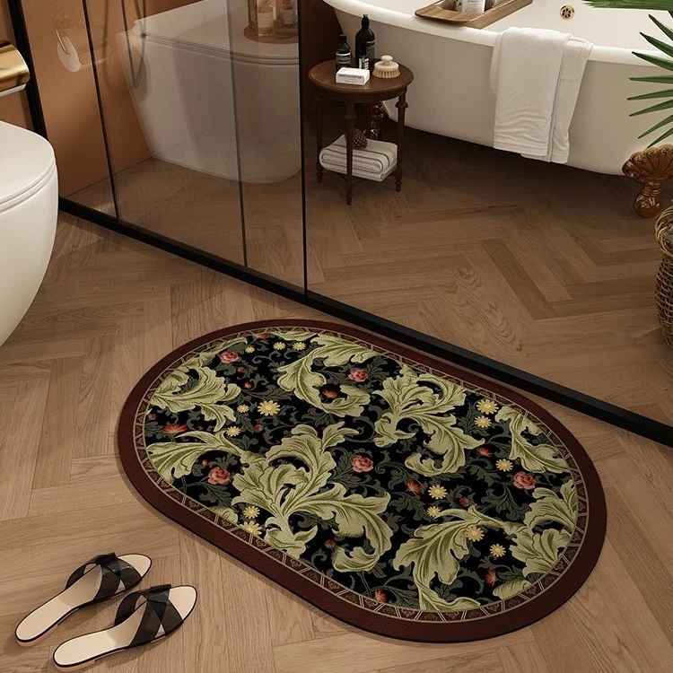 Dekorativer ovaler Badteppich