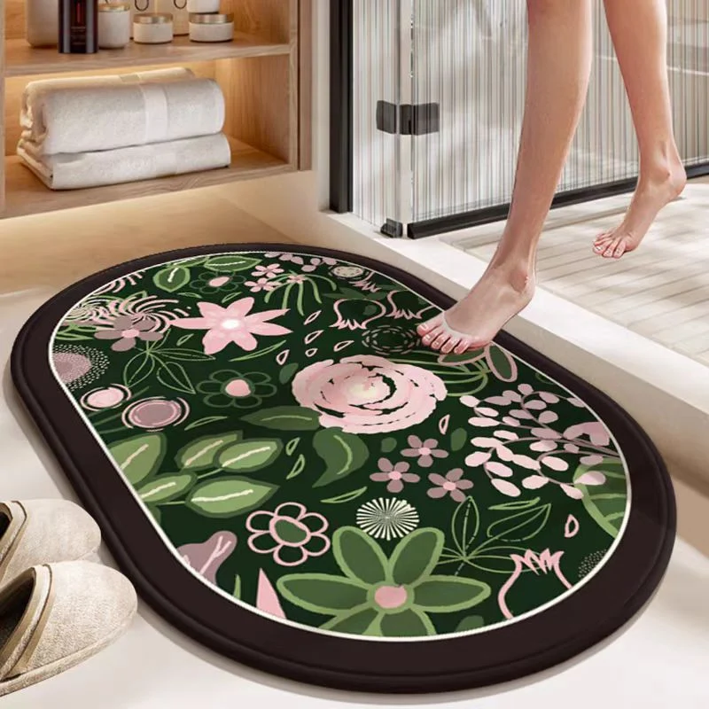 Dekorative floral geprägte Badematte