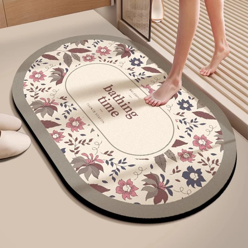 Dekorative floral geprägte Badematte