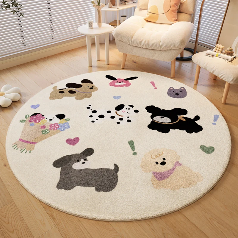 Verspielter hundethemed runder Teppich